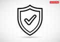 Shield-shaped icon featuring a bold black Royalty Free Stock Photo