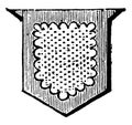 Shield Showing Difference is a bordure engrailed, vintage engraving Royalty Free Stock Photo