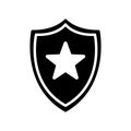 Shield with star icon. Security and protection, safety Royalty Free Stock Photo