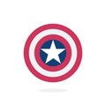 Shield with a star, superhero shield Royalty Free Stock Photo
