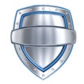 Shield stell empty Royalty Free Stock Photo