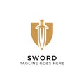 Shield Sword Guardian Logo Template