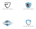 Shield symbol logo template vector. Royalty Free Stock Photo