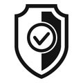 Shield threat icon simple vector. Hacker error Royalty Free Stock Photo