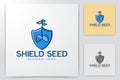 shield, tree protector logo Designs Inspiration Isolated on White Background