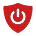 Shield Turn Off Halftone Dotted Icon Royalty Free Stock Photo