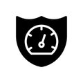 Shield vector glyph flat icon Royalty Free Stock Photo