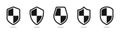 Shield vector. Shield icon set. Protect shield vector icons. Shield symbols Royalty Free Stock Photo