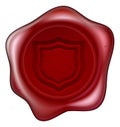 Shield wax seal Royalty Free Stock Photo