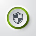 Shield web icon push button Royalty Free Stock Photo