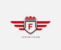 Shield Wing F Letter Icon Design, Automotive Icon Concept