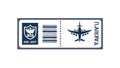 Shielded Air Ticket Vector Icon for Secure Travel, vector design Generative AI Royalty Free Stock Photo
