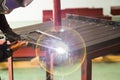 Shielded metal arc welding Royalty Free Stock Photo