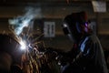 Shielded metal arc welding Royalty Free Stock Photo