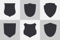 Shields and badges vector icons symbols Royalty Free Stock Photo