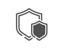 Shields icon. Privacy secure sign. Vector