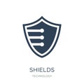 shields icon in trendy design style. shields icon isolated on white background. shields vector icon simple and modern flat symbol