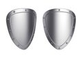 Shields isolated on white background, 3D rendering Royalty Free Stock Photo