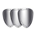 Shields isolated on white background, 3D rendering Royalty Free Stock Photo
