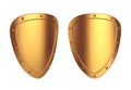 Shields isolated on white background, 3D rendering Royalty Free Stock Photo