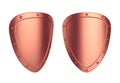 Shields isolated on white background, 3D rendering Royalty Free Stock Photo