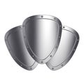 Shields isolated on white background, 3D rendering Royalty Free Stock Photo