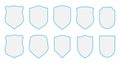 Shields set defence templates. Graphic resource decoration design elements