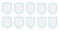 Shields set defence templates. Graphic resource decoration design elements