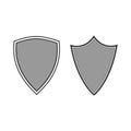 Shields in trendy flat style isolated on white background. Herald logo and medieval Symbol for your web site design, logo. Vector