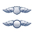 Shields with wings