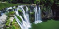 Shifen Waterfall Long Exposure photography on Sunny Day in Pingxi District, New Taipei, Taiwan. Royalty Free Stock Photo