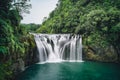 Shifen Waterfall in Pingxi District, New Taipei, Taiwan. Royalty Free Stock Photo