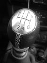 Gearshift knob in the car Royalty Free Stock Photo