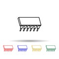 Shift register multi color style icon. Simple thin line, outline vector of computer parts icons for ui and ux, website or mobile Royalty Free Stock Photo