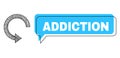 Shifted Addiction Chat Cloud and Linear Rotate Right Icon