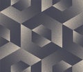 Shifted Bold Hexagon Seamless Pattern Trend Vector Dot Work Abstract Background