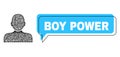 Shifted Boy Power Conversation Cloud and Net Man Person Icon