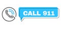 Shifted Call 911 Chat Frame and Network Phone Call Icon