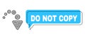 Shifted Do Not Copy Conversation Balloon and Hatched Redo Icon