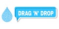 Shifted Drag `N` Drop Message Cloud and Net Drop Icon