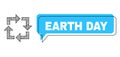 Shifted Earth Day Chat Frame and Network Recycle Icon