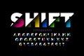 Shifted font modern colorful font