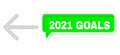 Shifted 2021 Goals Green Text Cloud and Mesh Wireframe Arrow Left