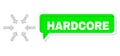 Shifted Hardcore Green Message Frame and Mesh Network Compact Arrows Royalty Free Stock Photo