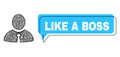 Shifted Like a Boss Message Bubble and Net Clerk Icon