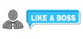 Shifted Like a Boss Message Bubble and Net Clerk Icon