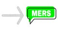 Shifted Mers Green Chat Cloud and Mesh 2D Arrow Right