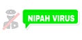 Shifted Nipah Virus Green Text Frame and Mesh Carcass Closed Police Patrol