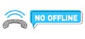 Shifted No Offline Conversation Bubble and Linear Phone Ring Icon