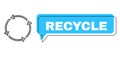 Shifted Recycle Chat Frame and Net Recycle Icon